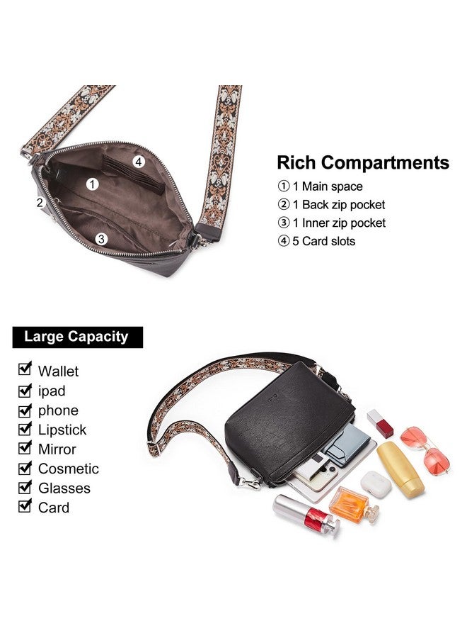 CLUCI Crossbody Purses For Women Trendy Vegan Leather Small Crossbody Bags Women Shoulder Handbags With Wide Straps - Image 5