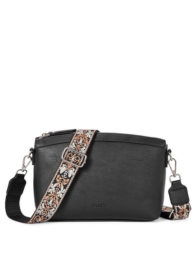 CLUCI Crossbody Purses For Women Trendy Vegan Leather Small Crossbody Bags Women Shoulder Handbags With Wide Straps - Image 1