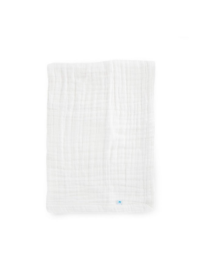 ليتل يونيكورن لحاف استقبال مولود جديد بتصميم وحيد القرن الصغير | قماش موسلين فائق النعومة متعدد الطبقات | هدية للمواليد الجدد والمناسبات (أبيض) - Image 1