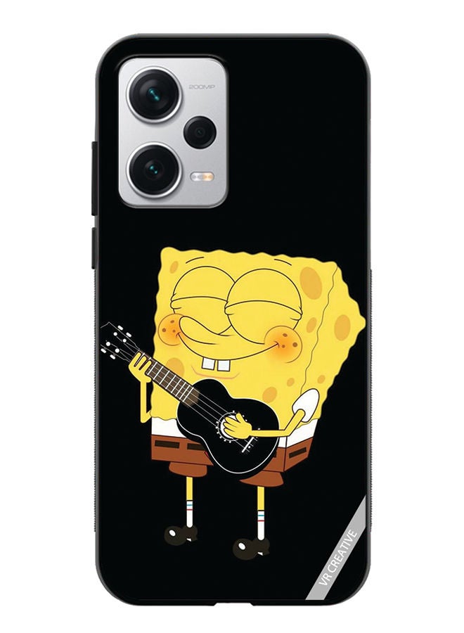 VR CREATIVE Protective Case Cover For Xiaomi Redmi Note 12 Pro Plus Spongebob With Guitar Design Multicolour  - Image 1