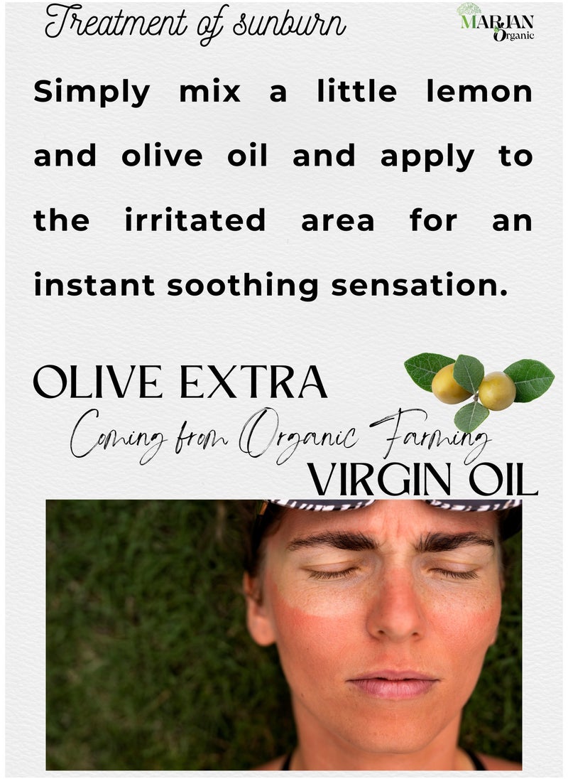 MARJAN ORGANIC Olive Oil 10ml - 100% Organic cold pressed - 100% Virgin - Firming Body Oil, Natural Moisturizing Massage Oil for Dry Skin, Reduces Spots, Hydrating & Smooth Skin Tone, For Face, Hair Growth & Nails.  - Image 5