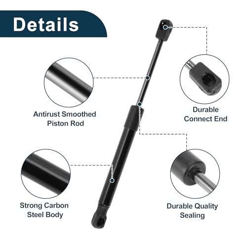 TUCKBOLD Lift Supports Struts for BMW 1/2/3/4 Series 118i 125i 220i 228i 320i 328i 335i 340i 428i No.51237239233/51237255812 Front Hood Gas Spring Black 2 Pcs - Image 5