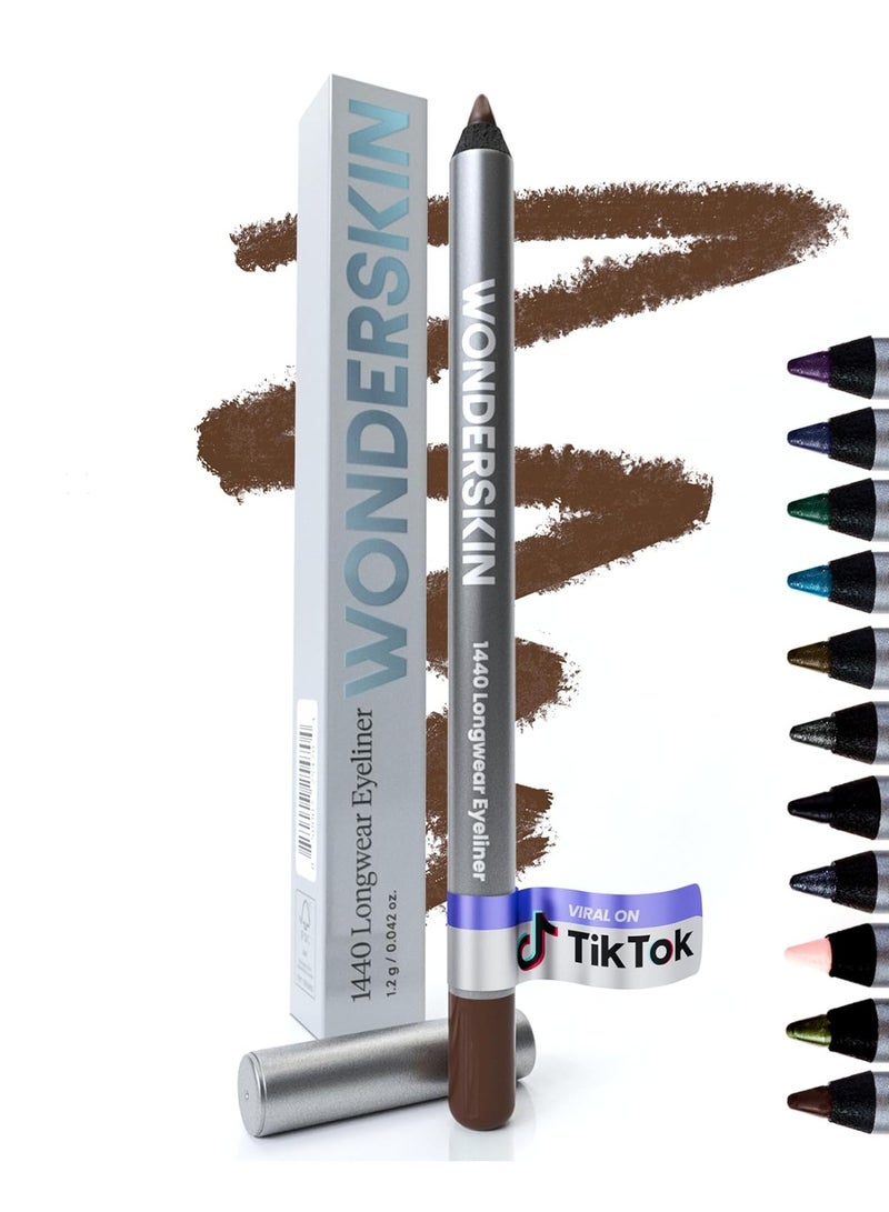 Wonderskin Wonderskin 1440 Longwear Brown Waterproof Eyeliner Pencil - Sharpenable Eyeliner Pencil and Smudge Proof Eye Liner Pencils (Brown Sugar) - Image 1