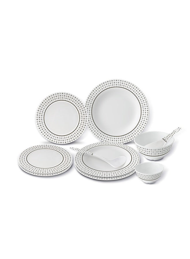 رويال فورد Royalford 22pcs Melamine Dinner Set RF13134 Includes Bowls, Rice Spoon, Ladles, Soup and Dinner Plates Dishwasher-Safe and Freezer-Friendly - Image 1