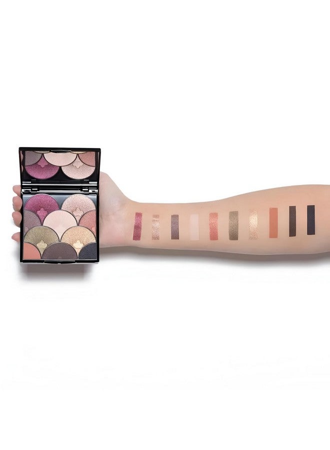 T. LeClerc Eyeshadow Palette | The Eventail Smokey Eye Make Up Highly Pigmented Contouring & Highlighting Blendable 10 Shades, 6 Iridescent & 4 Matte Shadows (06 Nuit Etoilee) - Image 4
