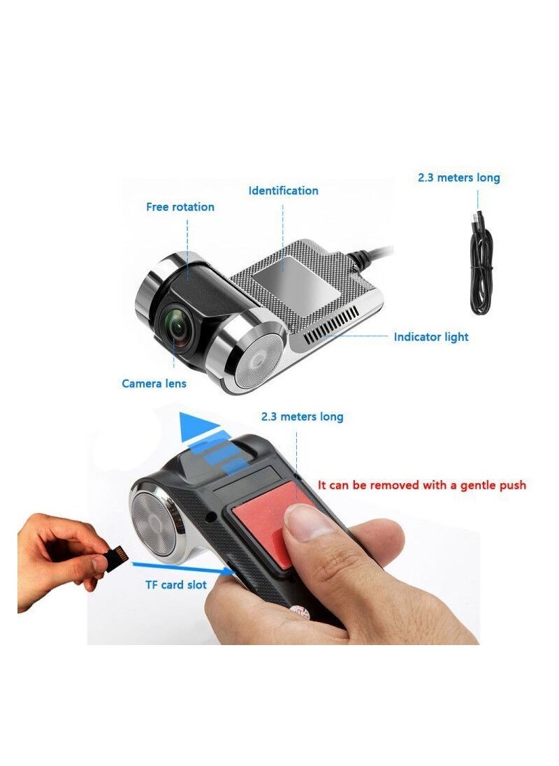Generic كاميرا Podofo Dash Cam ADAS Car DVR ADAS Dashcam DVRs فيديو عالي الدقة 720 بكسل USB TF Card 16G 32G مسجل تلقائي لنظام Android مشغل الوسائط DVD  - Image 1