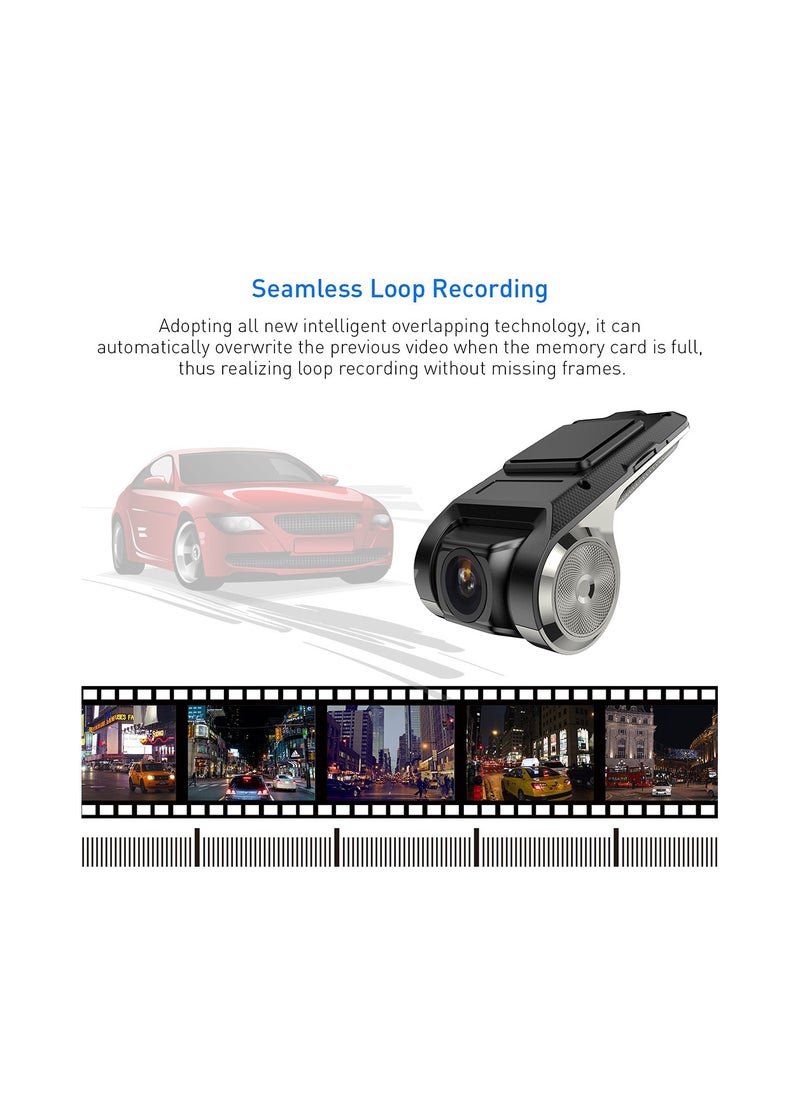 Generic كاميرا Podofo Dash Cam ADAS Car DVR ADAS Dashcam DVRs فيديو عالي الدقة 720 بكسل USB TF Card 16G 32G مسجل تلقائي لنظام Android مشغل الوسائط DVD  - Image 4
