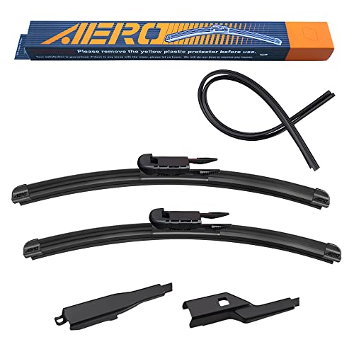 Aero مساحات الزجاج الأمامي AERO Avenger 26"+24" المتميزة لجميع الفصول مع إعادة تعبئة مطاطية إضافية بديل OEM لسيارات دودج مرسيدس-بنز سبرينتر 1500 2500 3500 2018-2007 و فورد إيكو سبورت + المزيد (مجموعة من 2)  - Image 1