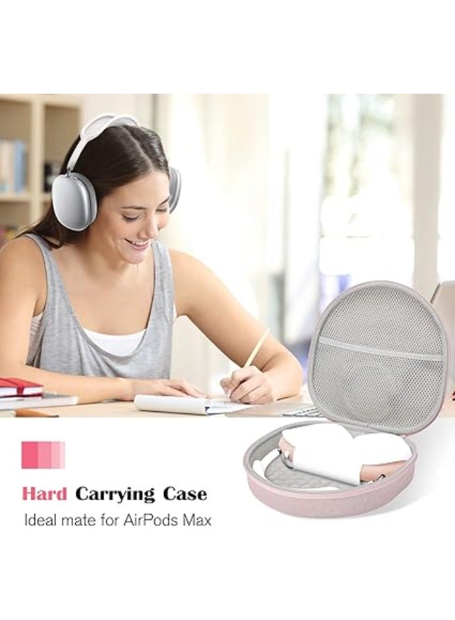 AirPods Max 2020 Headphones Case with Two Smart Silicone Covers – Hard Shockproof Carrying Bag for Headphone Protection During Travel – Portable Waterproof Storage Case Against Dust and Scratches – Protective Silicone Covers for Headphones - Image 2