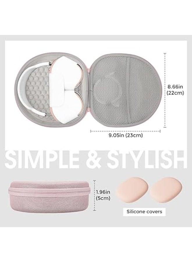 AirPods Max 2020 Headphones Case with Two Smart Silicone Covers – Hard Shockproof Carrying Bag for Headphone Protection During Travel – Portable Waterproof Storage Case Against Dust and Scratches – Protective Silicone Covers for Headphones - Image 4