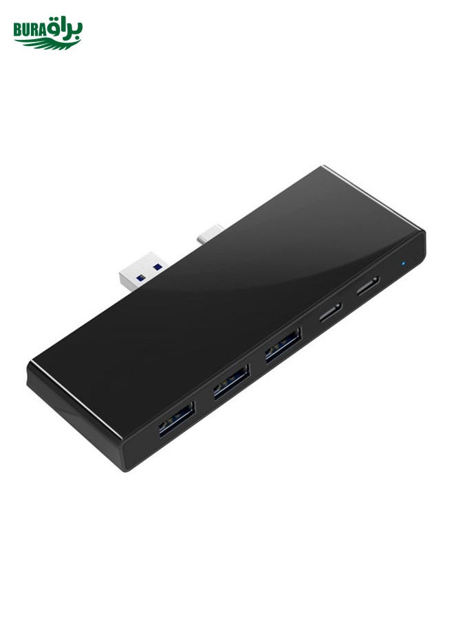 BURAQ Rocketek SH867 USB 3.0 x 3 + Type-C x 2 HUB Adapter  - Image 1