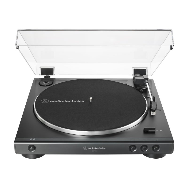 Audio-Technica AT-LP60X-BK Fully Automatic Belt-Drive Stereo Turntable, Black, Hi-Fidelity, Plays 33 -1/3 and 45 RPM Vinyl Records, Dust Cover, Anti-Resonance, Die-Cast Aluminum Platter - Image 2