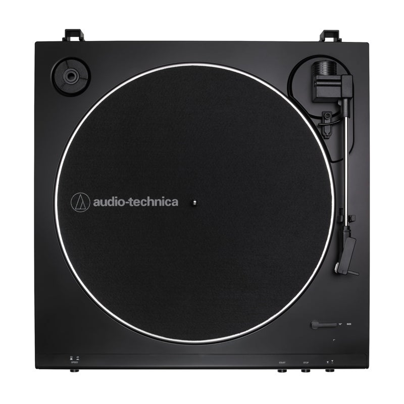 Audio-Technica AT-LP60X-BK Fully Automatic Belt-Drive Stereo Turntable, Black, Hi-Fidelity, Plays 33 -1/3 and 45 RPM Vinyl Records, Dust Cover, Anti-Resonance, Die-Cast Aluminum Platter - Image 3