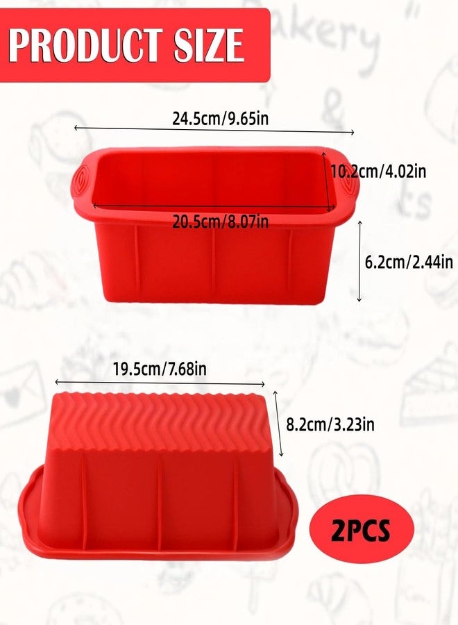 JLNGTHONG 2 Pieces Small Loaf Tin for Baking, Bread Pan Non-Stick Loaf Pans for Baking Rectangular Bread & Loaf Tins for Ovens Air Fryer - Image 2