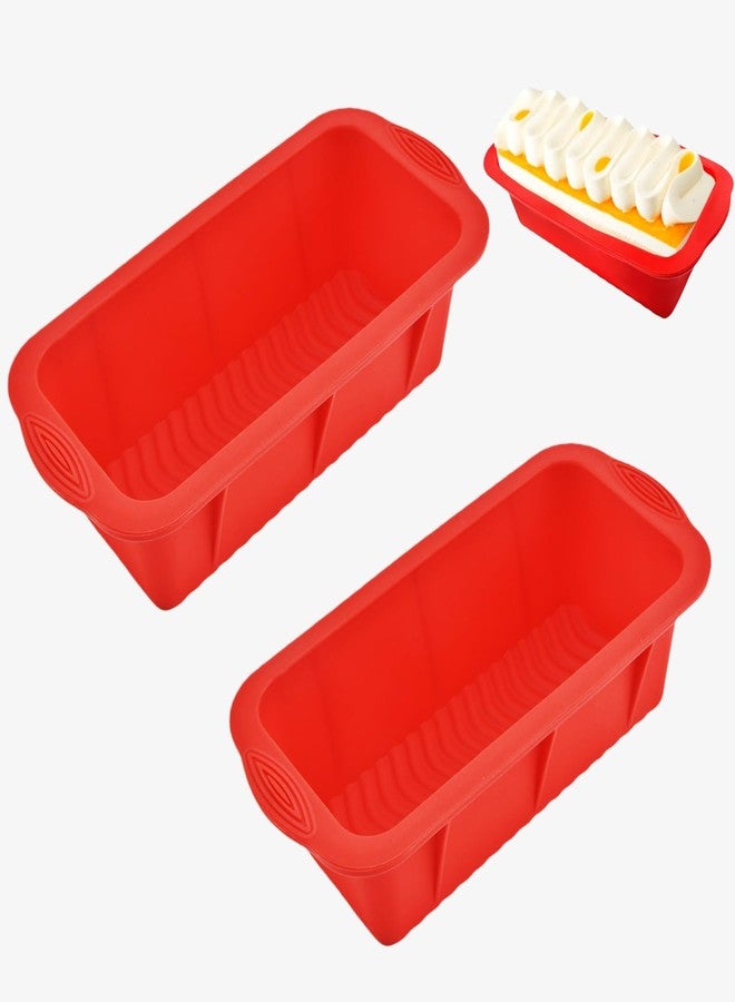 JLNGTHONG 2 Pieces Small Loaf Tin for Baking, Bread Pan Non-Stick Loaf Pans for Baking Rectangular Bread & Loaf Tins for Ovens Air Fryer - Image 1