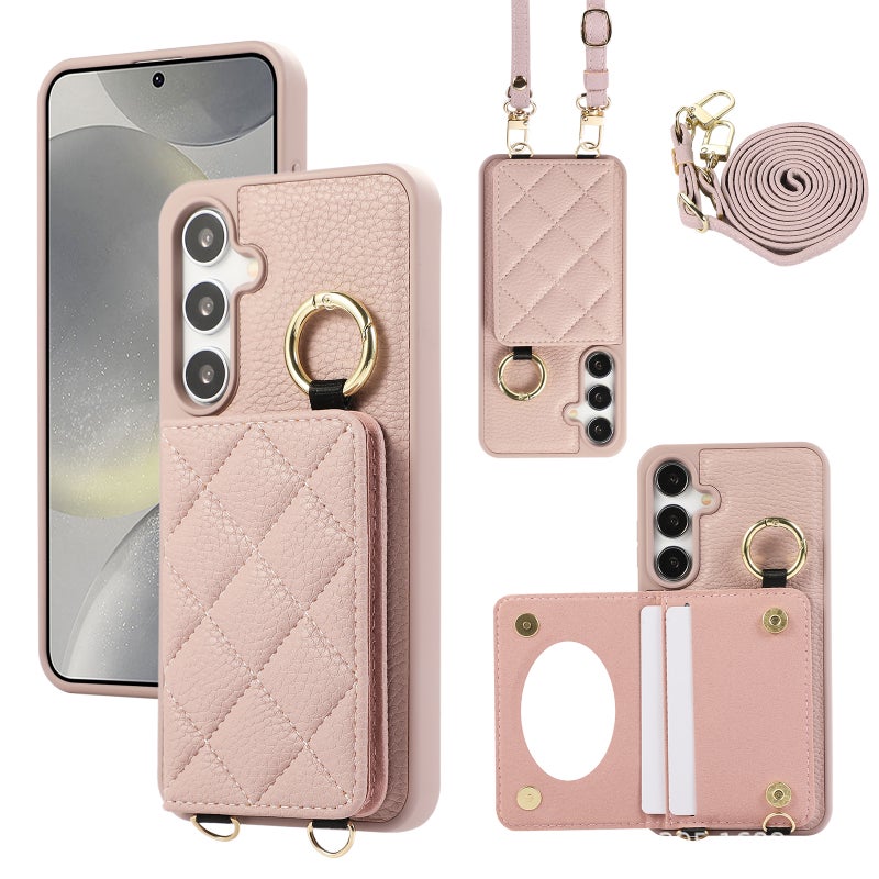Drop Protection Samsung Galaxy S26 Scratch Resistant TPU for Samsung S26 Ultra Samsung S26 with Card Holder and Kickstand in Red - Image 2