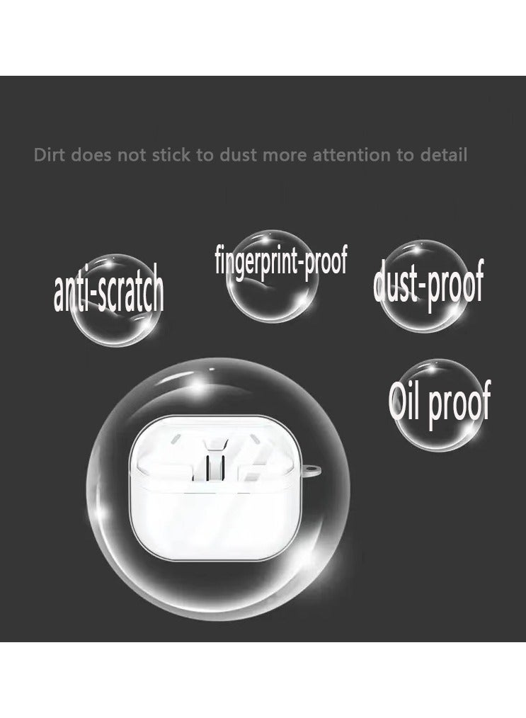 Transparent Earphones Case Compatible with Samsung Galaxy Buds 3 and Galaxy Buds 3 Pro Crystal TPU Earbuds Case  - Image 3