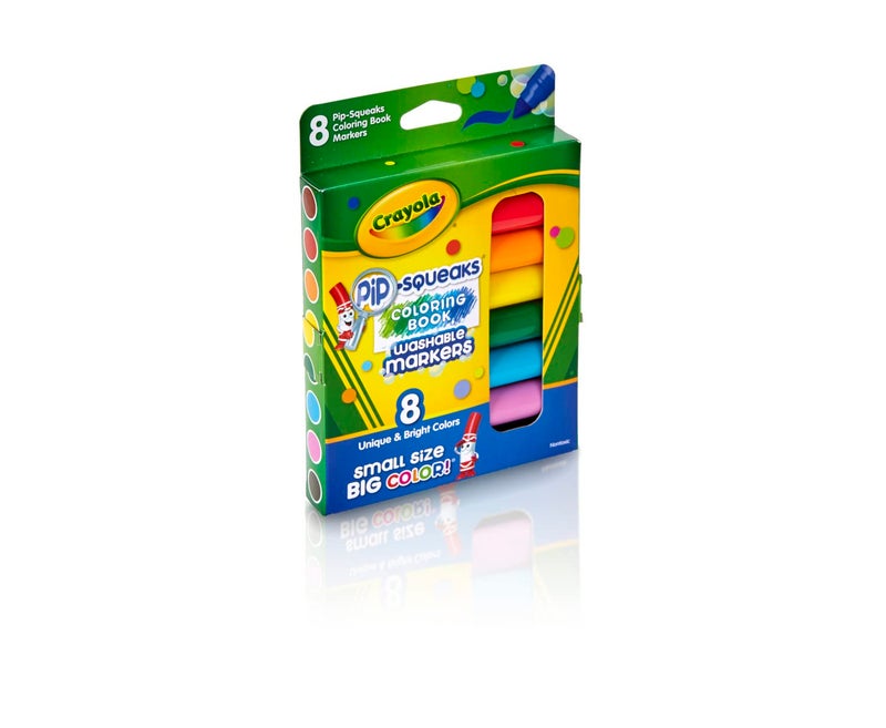 Crayola Pip Squeaks Washable Markers, Mini Markers in Classic Colors, 8 Count - Image 4