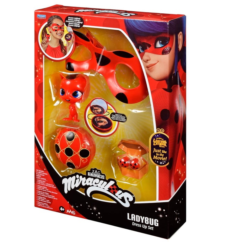 Bandai مجموعة تحول ليدي باج من بانداي - زي ليدي باج - صندوق قناع جو جو - أقراط تيكي - كوامي - زي ليدي باج وإكسسوارات - لعبة للأطفال من 4 سنوات P50604 - Image 3