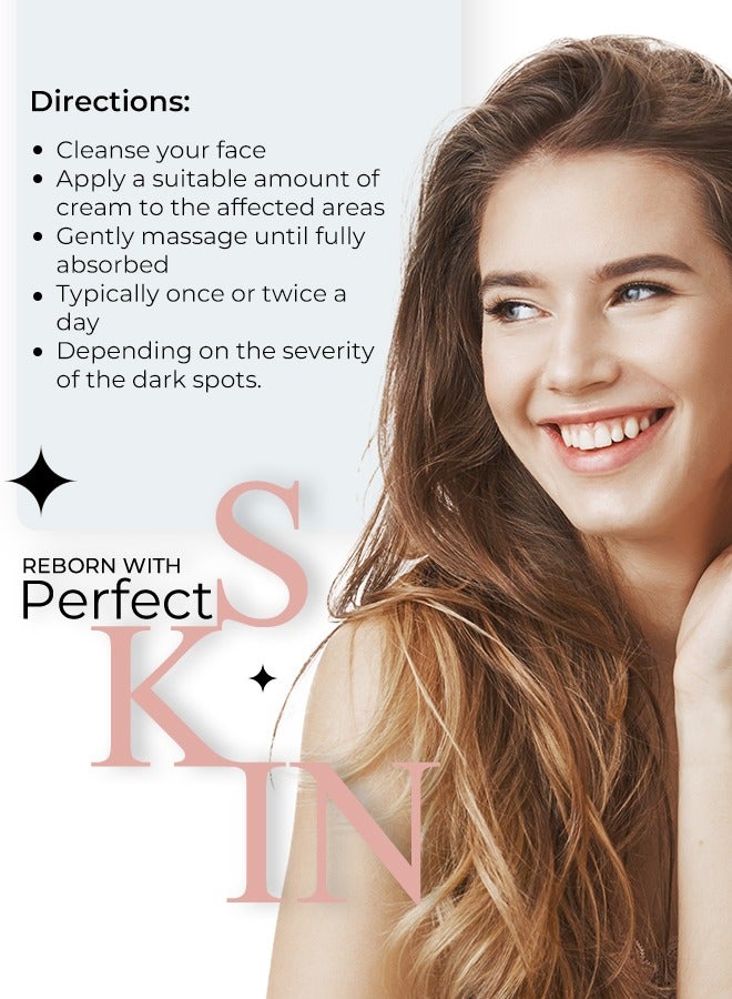 Dark Spot Remover Cream - Treats Hyperpigmentation, Melasma, Freckles, Sun Spots - Suitable for All Skin Types, Day and Night Use for Men and Women