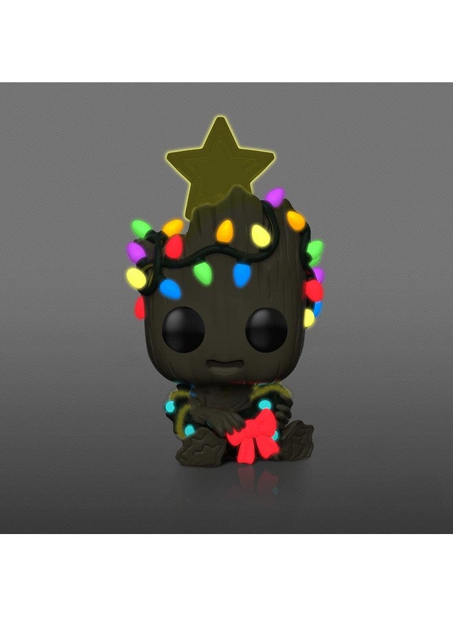 Funko فنكو بوب! مارفل عطلة جروت مع أضواء (يتلألأ في الظلام)، حصري، متعدد الألوان، 3.75 بوصة - Image 2