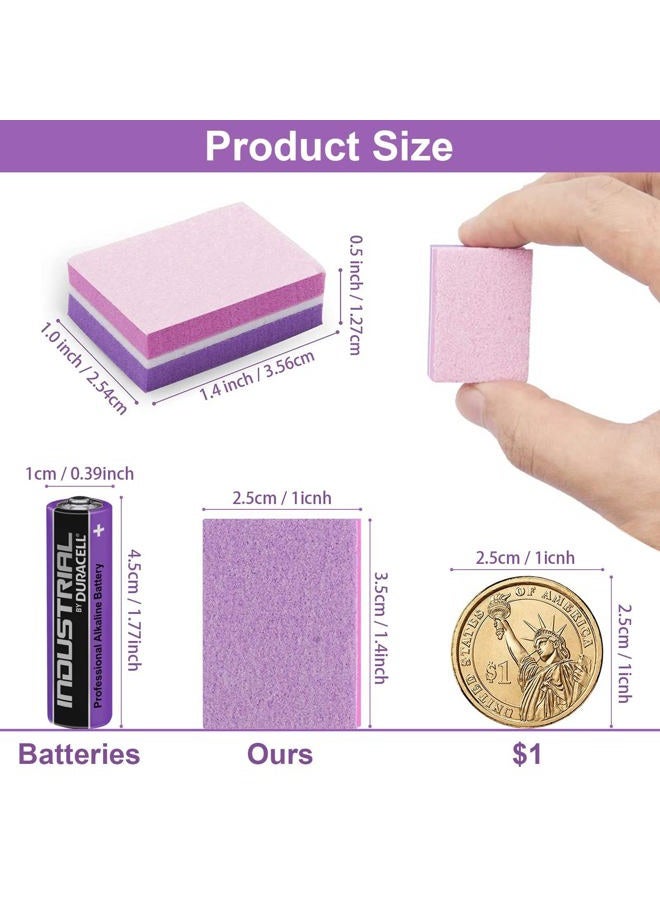 CGBE Nail Buffer, Buffer Block Nail File 100/180 Grit, Mini Nail Buffers Block Sponge Double Sided Nail File for Acrylic Nails Manicure Tools 50PCS (Pink-Purple) - Image 5