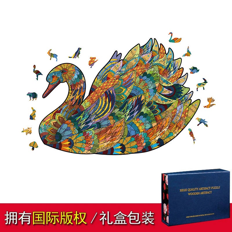 Owl Alien Wooden Puzzle Irregular Three-Dimensional Animal Puzzle Manufacturer Wooden Toy - Image 1