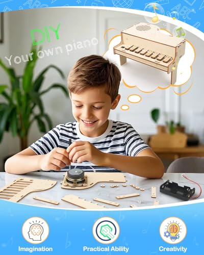 Poraxy STEM Toys for Girls Age 812 Playable PianoWooden 3D Puzzles Craft Kits for Girls Ages 8 9 10 11 13 14 15 16 Science Kits for Kids 1214 Christmas Birthday Gifts for Girl Boy Teen - Image 5