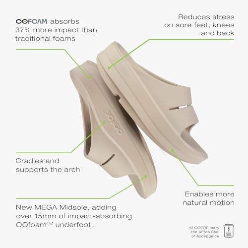 OOFOS OOmega OOahh Recovery Sandal, Nomad - Women’s Size 7 - Image 4