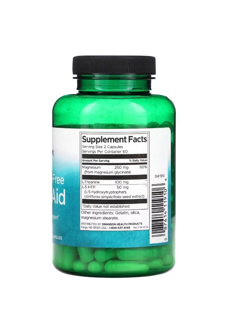 سوانسون تركيبة مساعدة على النوم خالية من الميلاتونين 3 في 1، 120 كبسولة - Image 2