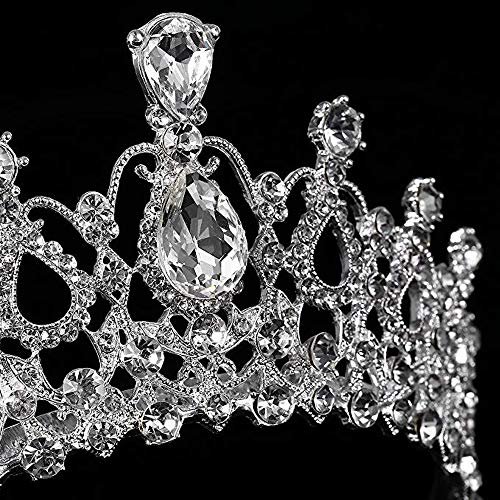 ZOCONE Birthday Tiara Crown for Women Girls, 2 Pack Crystal Princess Tiara for Women, Bridal Crowns for Wedding Party, Hair Accessories Headband with Combs - Image 5