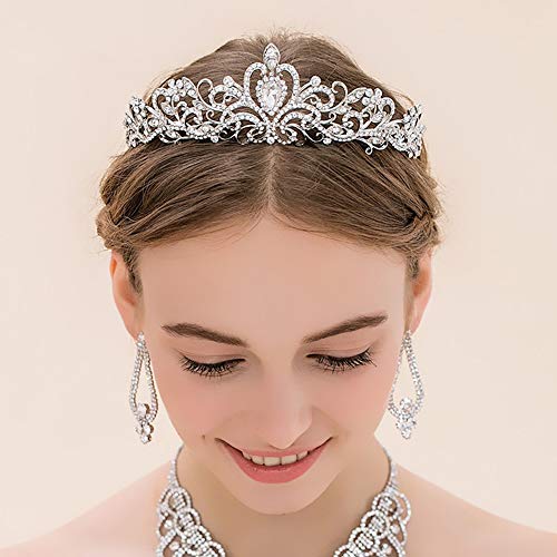 ZOCONE Birthday Tiara Crown for Women Girls, 2 Pack Crystal Princess Tiara for Women, Bridal Crowns for Wedding Party, Hair Accessories Headband with Combs - Image 3