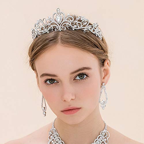 ZOCONE Birthday Tiara Crown for Women Girls, 2 Pack Crystal Princess Tiara for Women, Bridal Crowns for Wedding Party, Hair Accessories Headband with Combs - Image 2