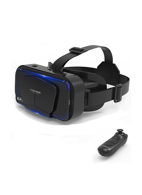VR 3D Virtual Reality Headset + Controller (Support 4.7-7.2 inch mobile phones)  Adjustable Soft and Comfortable VR Glasses for TV, Movies and Video Games Compatible iOS, Android