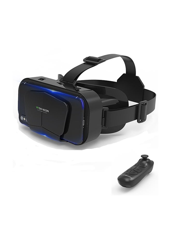 VR 3D Virtual Reality Headset + Controller (Support 4.7-7.2 inch mobile phones)  Adjustable Soft and Comfortable VR Glasses for TV, Movies and Video Games Compatible iOS, Android