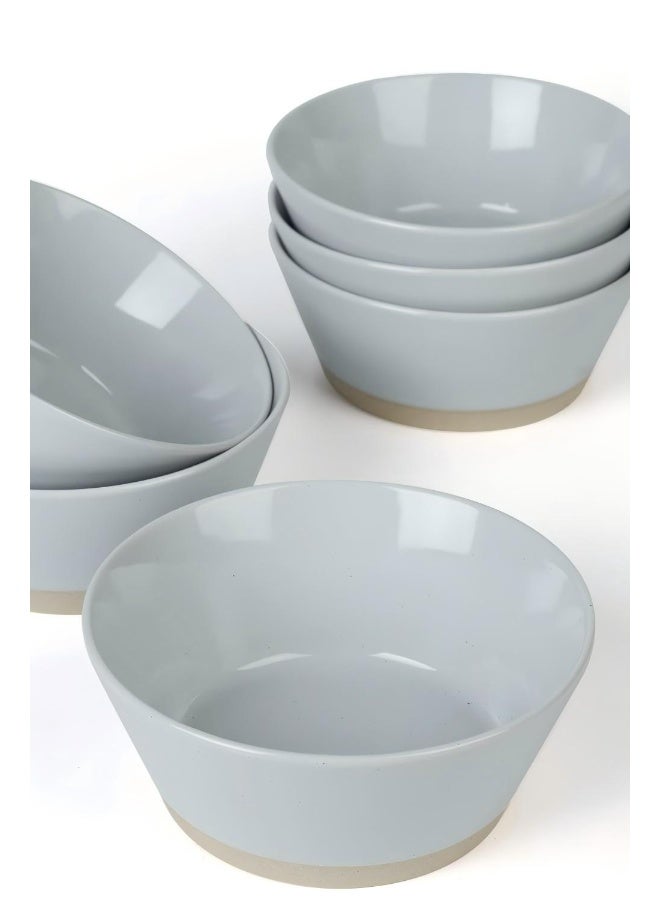 Famiware Saturn Series 6 Pieces Cereal Bowl Set, Light Gray - Image 2