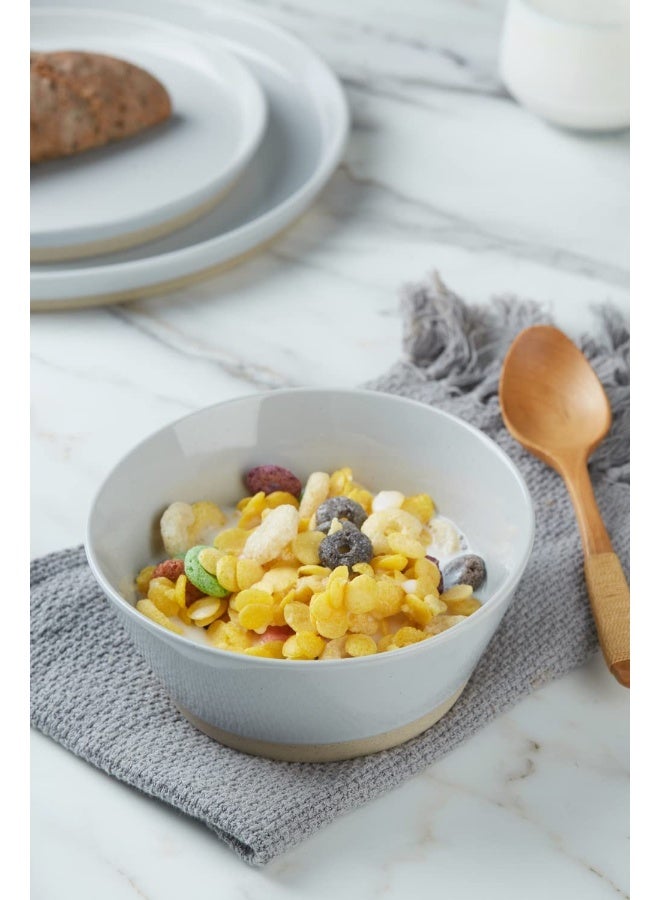 Famiware Saturn Series 6 Pieces Cereal Bowl Set, Light Gray - Image 4