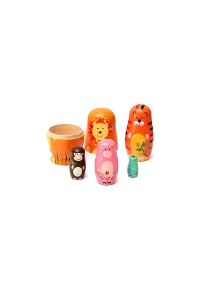 Wooden Russian five layered nesting doll tourism crafts, handmade painted crafts  - Image 2