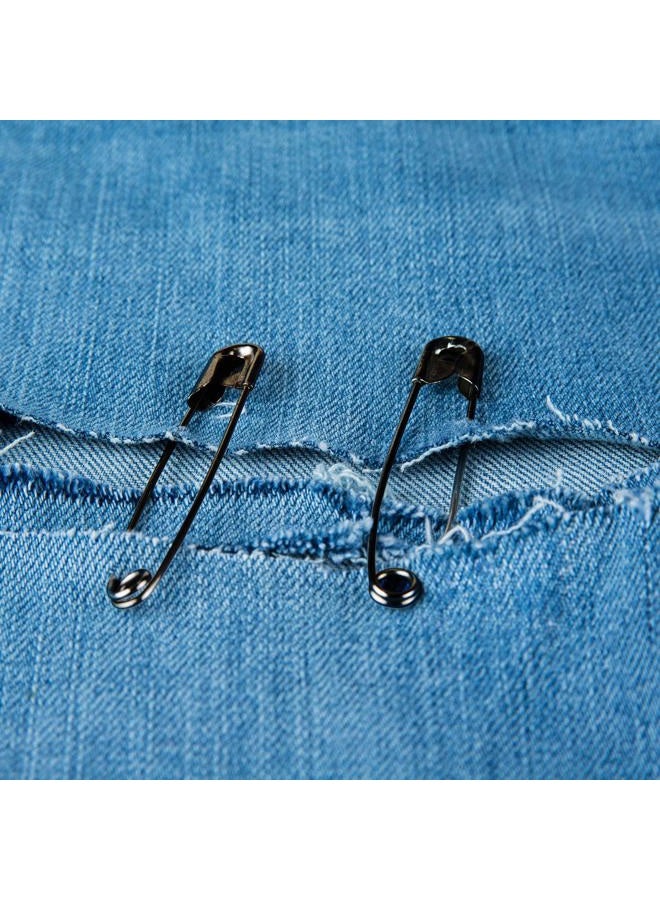 Tuparka 5 Sizes Black Safety Pins Assorted 25-55mm Small and Large Safety Pins for Art Craft Sewing Jewelry Making in a PP Box (300 pcs) - Image 5
