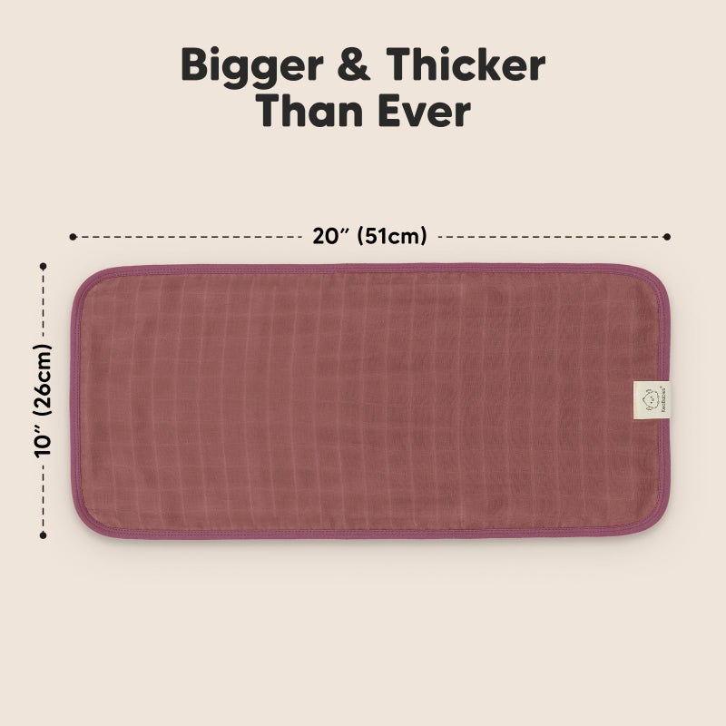 KeaBabies Cotton Muslin Burp Cloths Baby Boy, Girl - 5-Pack Soft & Absorbent Burping Cloth for Babies, Large Baby Towels & Washcloths for Newborn, Spit Up Rags, No Shrink, 20x10" (Corals) - Image 2