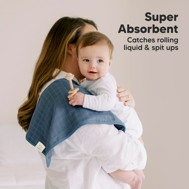 KeaBabies Cotton Muslin Burp Cloths Baby Boy, Girl - 5-Pack Soft & Absorbent Burping Cloth for Babies, Large Baby Towels & Washcloths for Newborn, Spit Up Rags, No Shrink, 20x10" (Corals) - Image 3