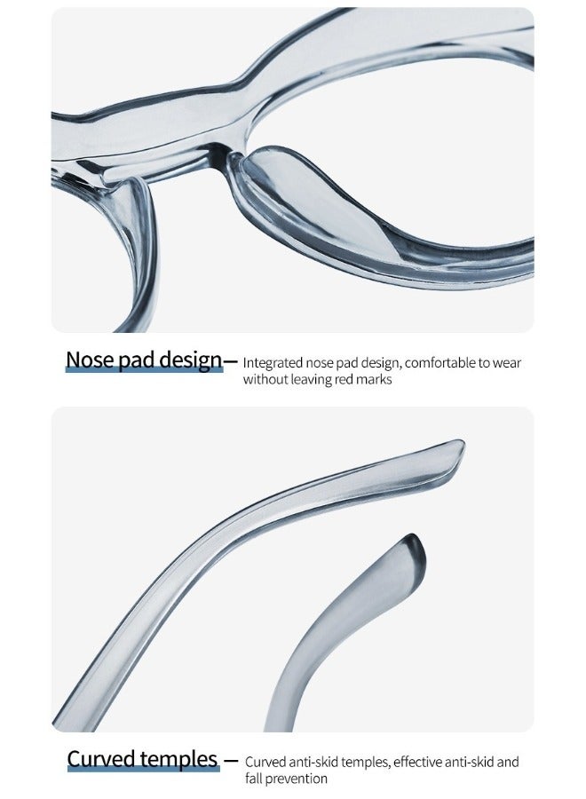 Safety Goggles with Side Shields 1-Pack Anti-Fog Dust-proof Scratch-proof Splash-proof Chemical Wrapped Eye Protection Nurse Worker Architect Clear - Image 2