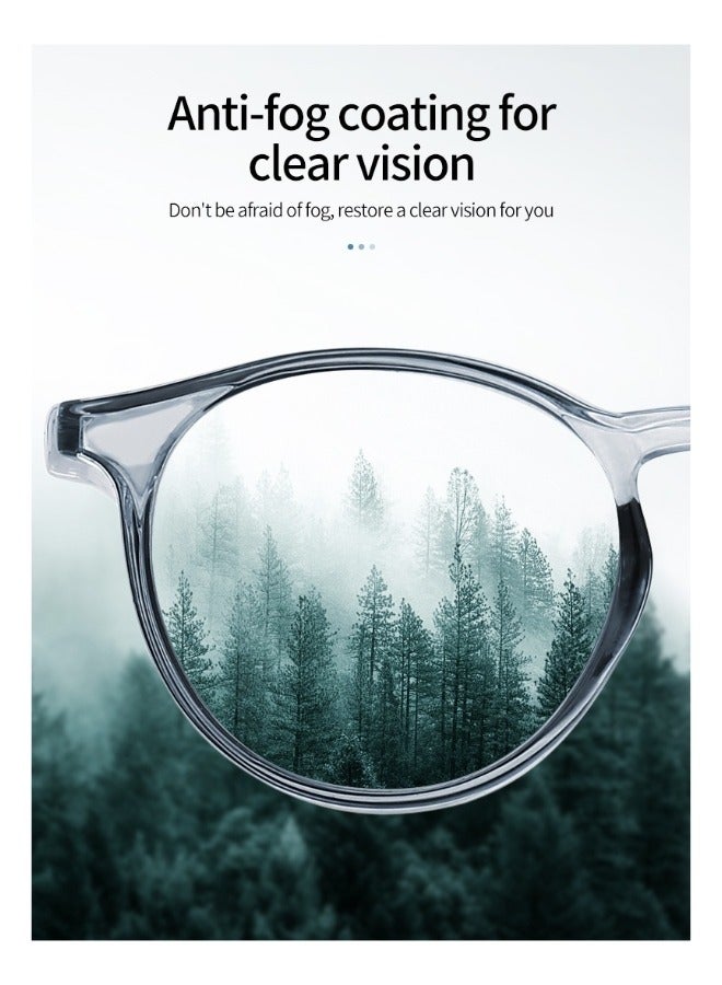 Safety Goggles with Side Shields 1-Pack Anti-Fog Dust-proof Scratch-proof Splash-proof Chemical Wrapped Eye Protection Nurse Worker Architect Clear - Image 4