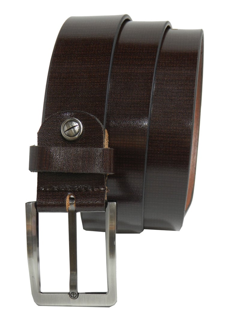 LAVERI LEATHER GENUINE LEATHER 35MM FORMAL AND CASUAL BROWN BELT FOR MENS - Image 2