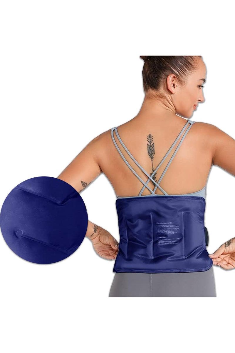 أيه بي جي وسادة جل حرارية وباردة قابلة لإعادة الاستخدام بحجم كبير مع أحزمة قابلة للتمدد – لتسكين آلام الجسم بالكامل في الظهر والبطن والساقين والكتفين – مرنة، مضادة للتسرب وآمنة للميكروويف والفريزر - Image 1