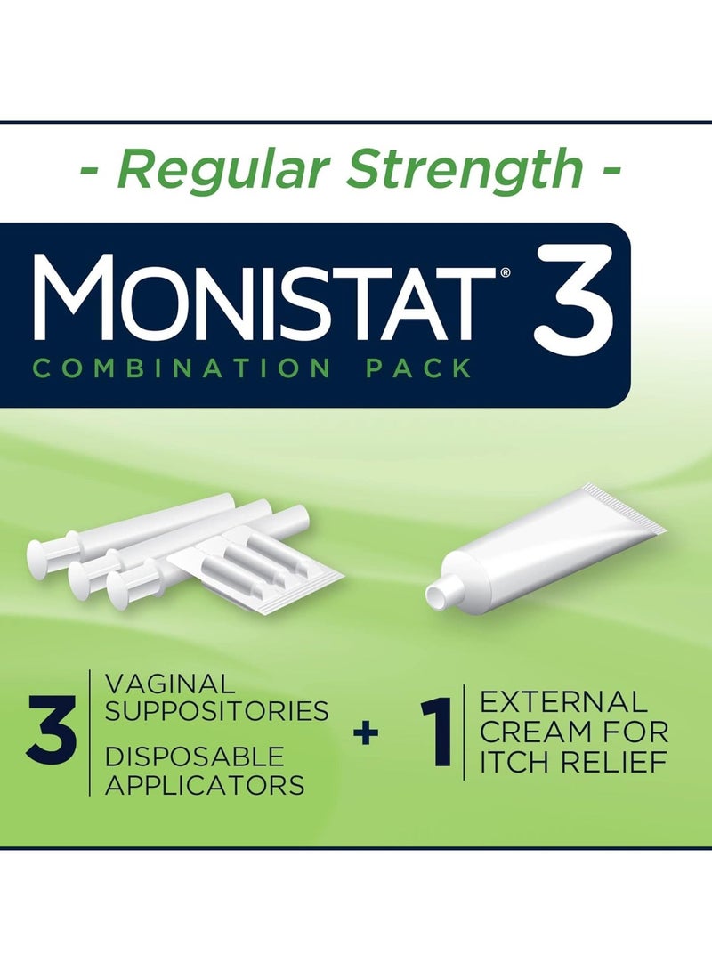 Monistat  3-Day Treatment Combination, 3 Suppositories x. 2.5 g + Itch Relief Cream Tube 9 g Packaging may vary - Image 4
