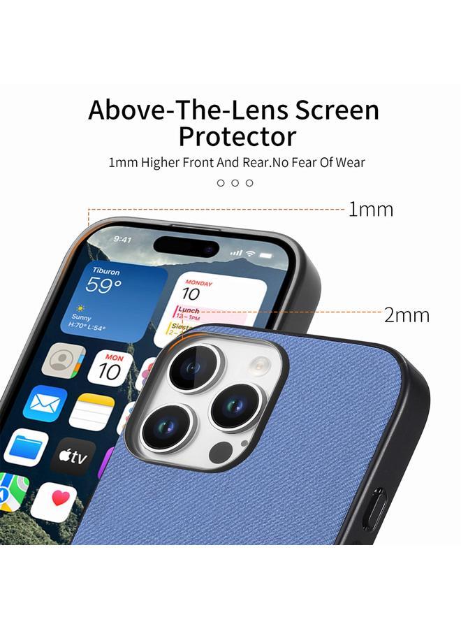 Zaboon Case For iPhone 13 Pro Max Twill Fabric Leather Skin Back Phone Case - Image 4