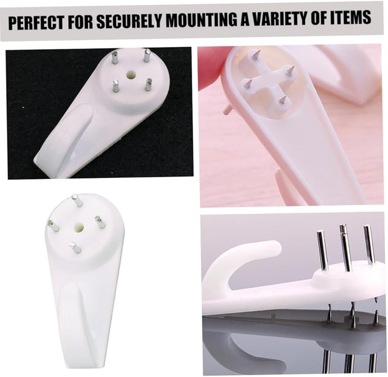 TEHAUX 30 قطعة من علاقات الحائط غير المرئية وخطاطيف إطار الصور للجدران الخرسانية ديكور المنزل والمكتب - Image 4