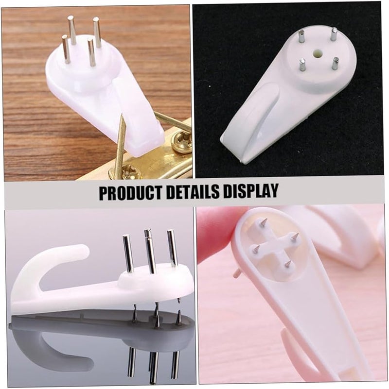 TEHAUX 30 قطعة من علاقات الحائط غير المرئية وخطاطيف إطار الصور للجدران الخرسانية ديكور المنزل والمكتب - Image 3