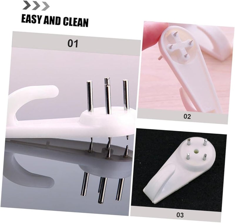 TEHAUX 30 قطعة من علاقات الحائط غير المرئية وخطاطيف إطار الصور للجدران الخرسانية ديكور المنزل والمكتب - Image 5